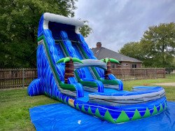 3020slide20pic204 1697140560 #30 💎 Premium Choice | Built for Thrill Seekers | Blue Tropical 19’ Waterslide with Deep Splash Pool (Wet) ⭐