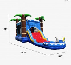 IMG 7731 1697651963 #25 Shark Attack Bounce House with Waterslide & Splash Pool (Wet)