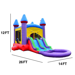 jelly20bean205 1698282559 🍬 #28 Jelly Bean Castle Bounce House Dual Slide W/Pool (Wet)