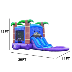 p 85f84c82 a16b 4cf6 b68d 🌳 #26 Enchanted Forest Bounce House Dual Slide W/Pool (Wet)