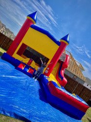 IMG 3736 1706239586 😎 #24 Golden Fortress XL Bounce House Slide W/Pool (Wet)