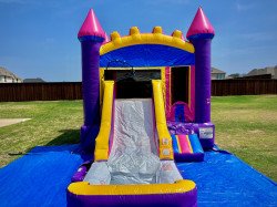 IMG 4086 1706243688 🎀 #23 Pink Orchid Princess Bounce House Slide W/Pool (Wet)