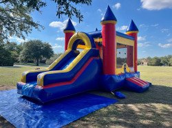 IMG 8307 1704988566 🔷 #21 Royal Blue Bounce House Thrilling Slide (Dry)