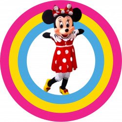 Red Minnie Mouse Mascot