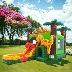 PhotoRoom 20240124 173017 1706245869 🦕 #29 Dinosaur XL 4in1 Bounce House Slide Wet/Dry