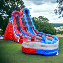 ⍟🇺🇸 #31 Captain America 20ft XL Dual Slide (W/Pool)