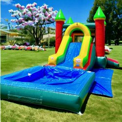 ❇️ #20 Emerald Peak Bounce House Slide W/Large Pool (Wet)