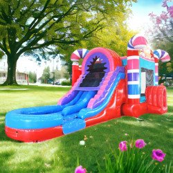 Candy Crush X-Large 5in1 Bounce House Slide Wet/Dry