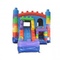 4in1 blocks combo 1.jpg 1708402303 🧱 Blocks X-Large 4in1 Bounce House Slide Wet/Dry