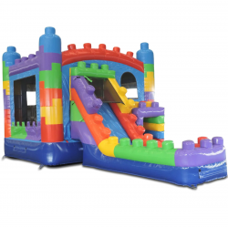 4in1 blocks combo 2.jpg 1708402303 🧱 Blocks X-Large 4in1 Bounce House Slide Wet/Dry