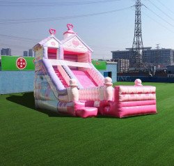 #40 Pink Royal Castle XL Waterslide Wet/Dry