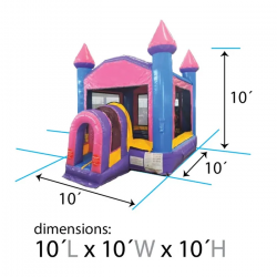 inflatable bounce house pink compact dimensions 1.jpg 1708547746 🩷 #16 Compact Size Party Pop Pink 10' Bounce House