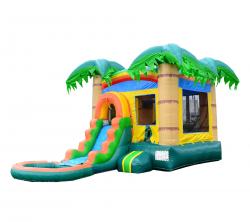 HKCF #13 Tropical Breeze Bounce House Slide W/Pool (Wet)