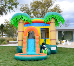 HKCF #13 Tropical Breeze Bounce House Slide W/Pool (Wet)