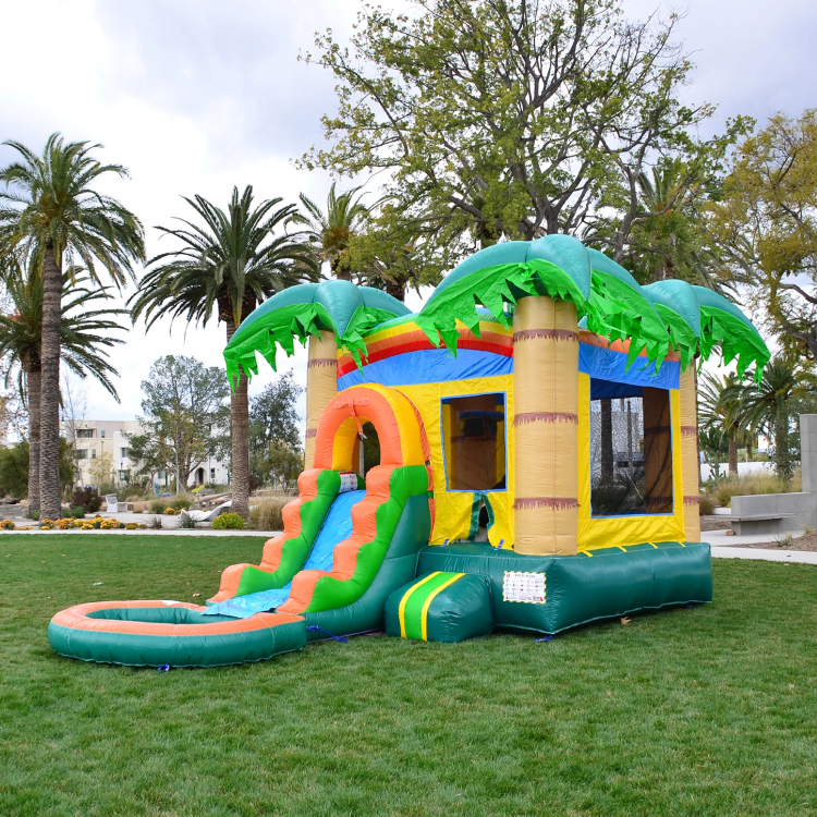 #13 Tropical Breeze Bounce House Slide W/Pool (Wet)