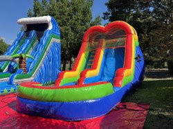 unnamed 2 1719285155 #36 Color Splash 15ft Extra Wide Lane Waterslide W/Attached