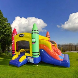 🌟T4 Toddler Mini Crayon Bounce House Slide