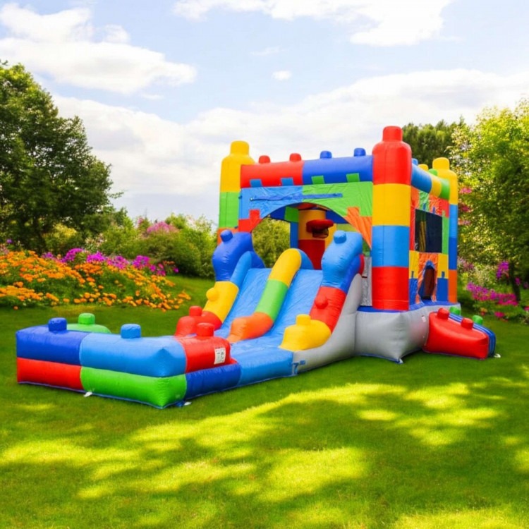 🧱  Lego Block Party Bounce House Slide (Dry)