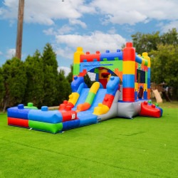 IMG 0400 1730153483 🧱 #29 Lego Block Party Bounce House Waterslide Combo (Wet)