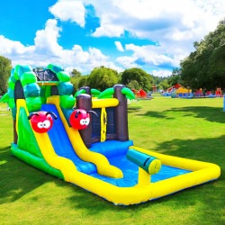 Junior Catepillar Bounce House W/Splash Pool