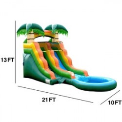 IMG 1251 1730780522 #38 Summer Breeze 13FT Waterslide W/Attached Pool