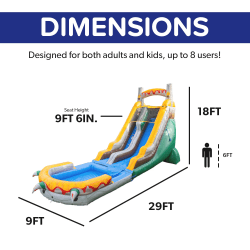 HKS #33 T-REX 18ft Waterslide w/Pool (WET)