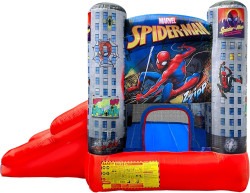 spiderman202 1750435449 🕷️#T6 Junior Spider-Man Bounce House with Slide