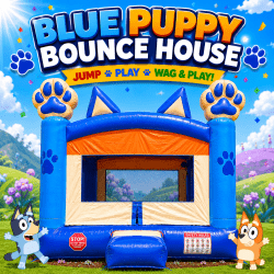#18 Blue Puppy Bounce House