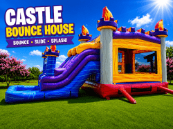 #37 Medieval XL Bounce House Slide (Dry/Wet)