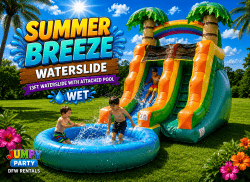 #38 ☀️ Perfect for Smaller Kids | Summer Breeze Waterslide with Pool (Wet) 🥇