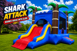#25 Shark Attack Bounce House with Slide (Dry)