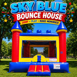 #5 Sky Blue Castle Bounce House