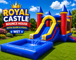 #21 Royal Castle Bounce House with XL Splash Pool (Wet)