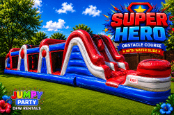 #50 🦸 Super Hero XL Obstacle Course with Splash Landing (Wet/Dry) Rental 🥇