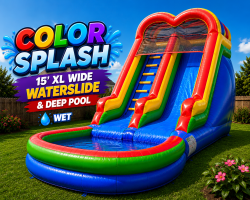 #36 🌈 Bigger Crowd, Bigger Fun | Color Splash XL Waterslide with Pool (Wet) 🥇⭐