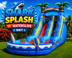 #32 🦈 Kids’ Favorite | Shark Splash Waterslide with Pool (Wet) 🥇⭐