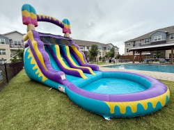 IMG 0685 1784994325 #42 🍭 NEW 🌟 Race to the Splash | Popsicle Dual Lane Waterslide with Pool (Wet) 🥇⭐