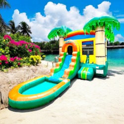 IMG 0718 1729725580 #13 Tropical Paradise Bounce House With Waterslide & Splash Pool (WET)
