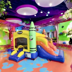 IMG 0991 1730283839 #T4 Toddler Crayon Mini Bounce House with Slide