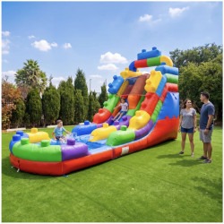 IMG 9472 1783655743 #41 🧱 NEW 🌟 Level Up the Fun | Block Theme Waterslide with Deep Splash Pool (Wet) 🥇