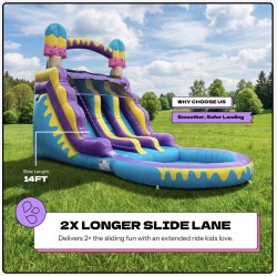 IMG 9637 1784069818 #42 🍭 NEW 🌟 Race to the Splash | Popsicle Dual Lane Waterslide with Pool (Wet) 🥇⭐