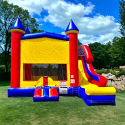 PhotoRoom 20240125 221434 1706242538 #24 Golden Fortress XL Bounce House with Slide (Dry)