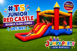 #T5 Junior Red Castle Bounce Slide Combo (Wet/Dry)
