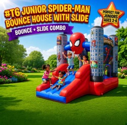 #T6 Toddler Spider-Man Bounce House with Slide
